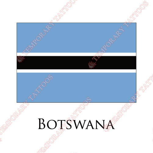 Botswana flag Customize Temporary Tattoos Stickers NO.1834